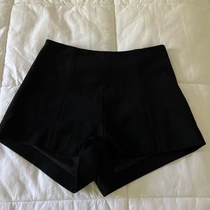 H&M suede black shorts